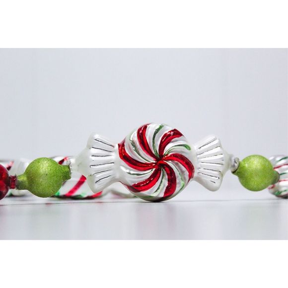Christopher Radko “Penny Candy” Glass Garland 1997 Retired 3’ - Picture 5 of 7